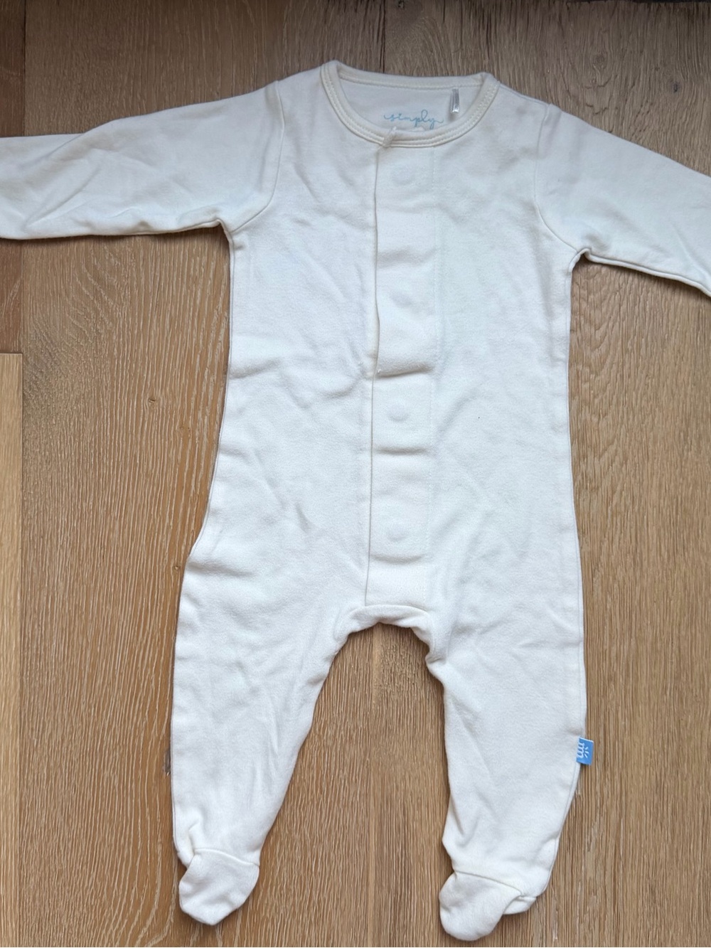 Magnetic Me Organic Cotton Cream Footed Baby One-Piece